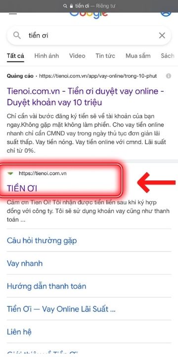 lấy lại mật khẩu đăng nhập tienoi.com.vn